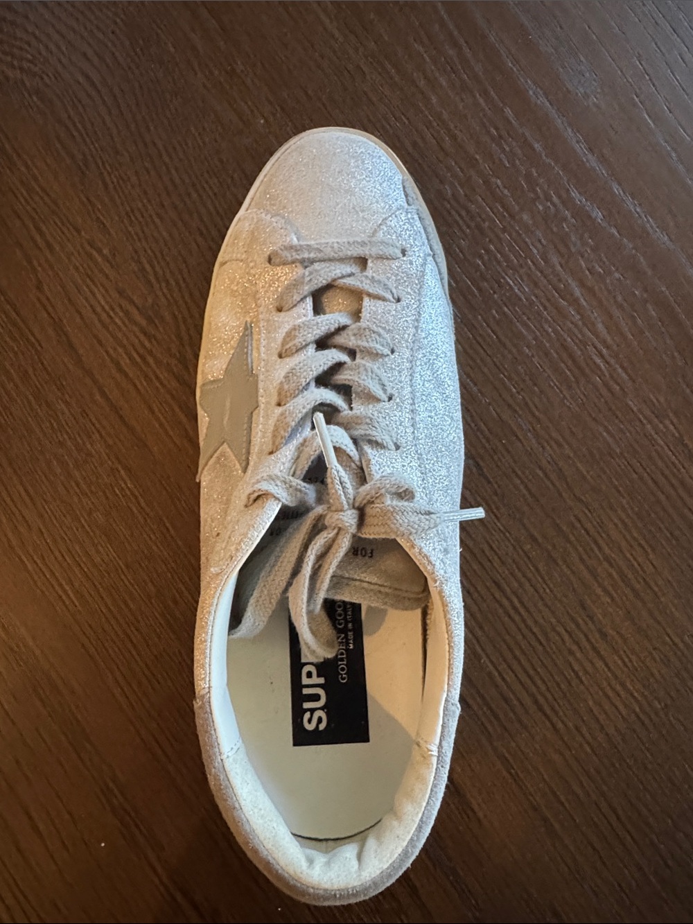 Golden Goose Glitter Star Sneakers in Silver - Picture 2 of 6